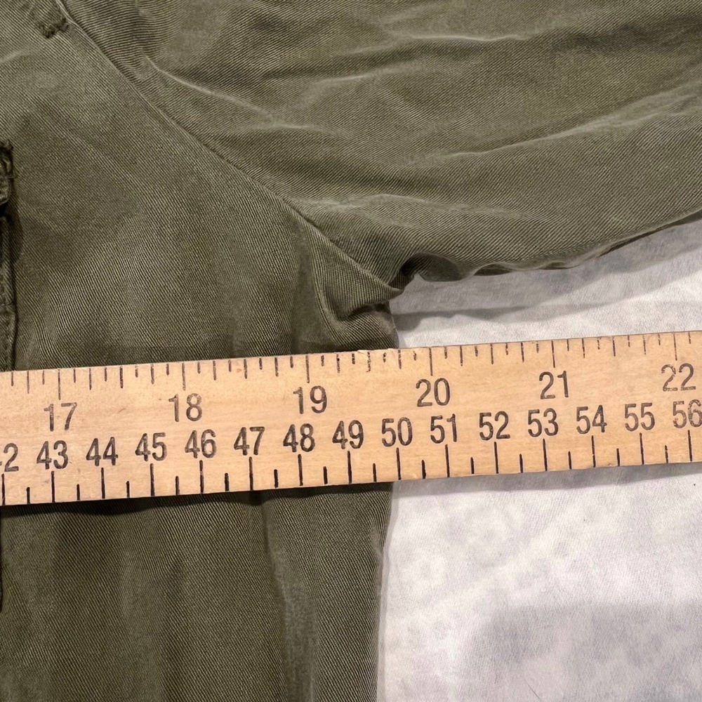 Banana Republic Womens size 10 Olive Green Shirt Dress Utility Style Street Boho - Picture 6 of 8